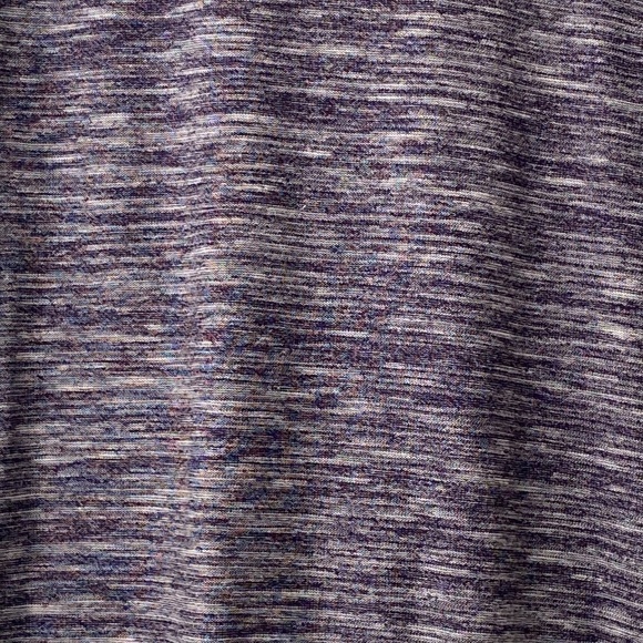 Roots slub knit purple and white cowl neck pull over drawstring waist size L - Picture 3 of 9